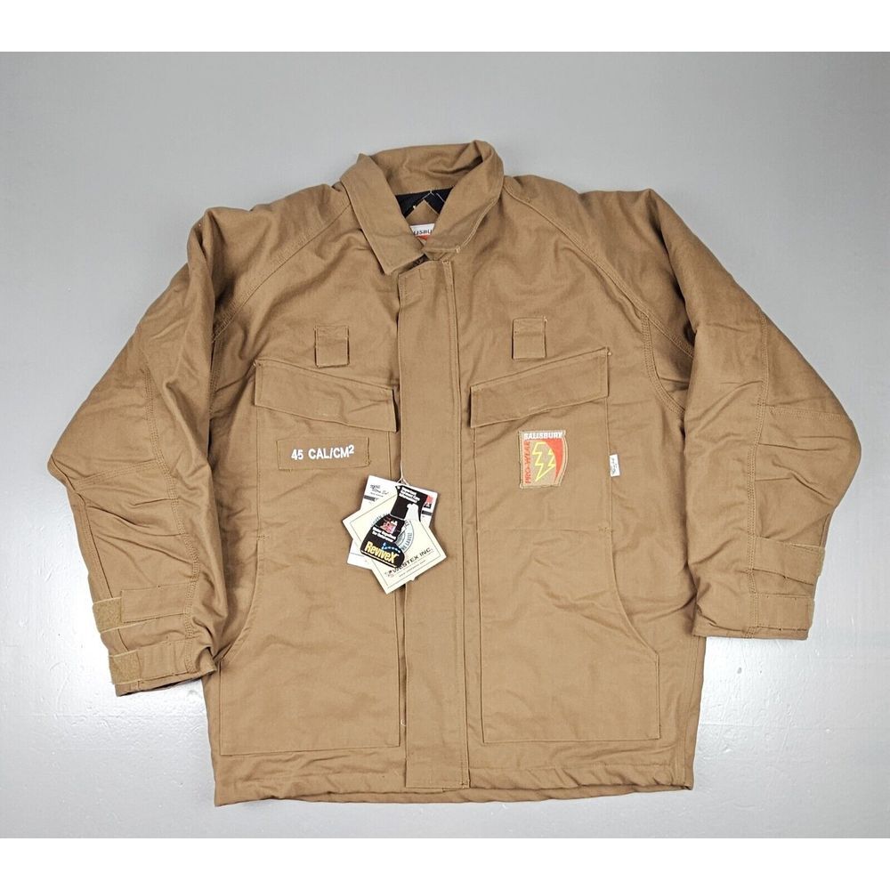 Salisbury Pro-Wear 45 Cal /CM2  Safety Heavy FR Coat Mens Large.‎ ACOWHJ4530BRN